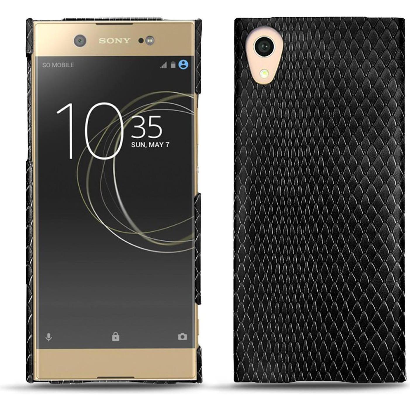 Noreve Lederschutzhülle (Sony Xperia XA1 Ultra), Smartphone Hülle, Schwarz