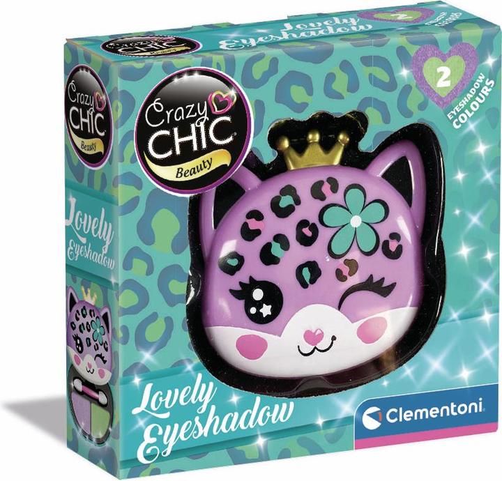 Actual product image Clementoni 18822 Crazy Chic - Lovely Eyeshadow: Leopard - Eyeshadow make-up, safe and hypoallergenic