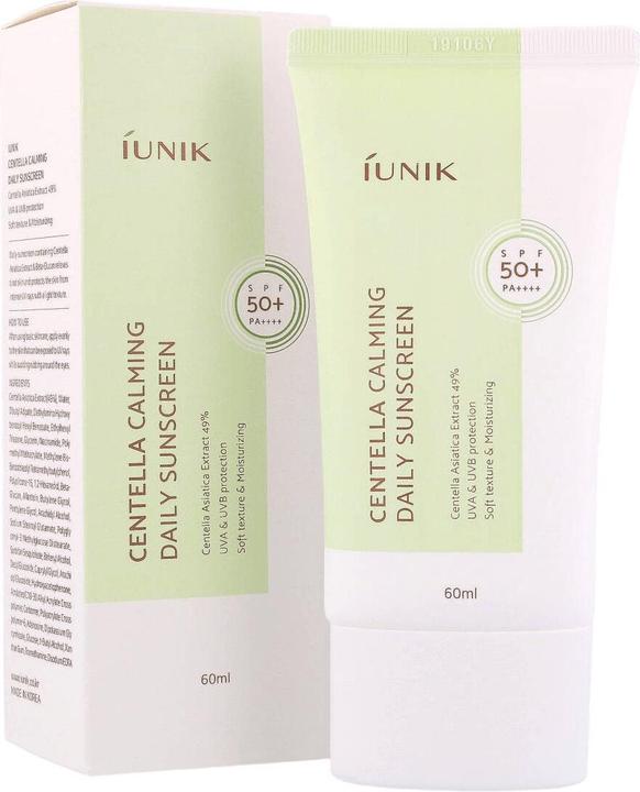 Image du produit iUNIK Centella Calming Vegan Moisture SPF 50+ PA++++ Non-Sticky Light-Weight Daily Sunscreen Reef-Sa (Crème solaire visage, SPF 50+, 60 ml, 60 g)