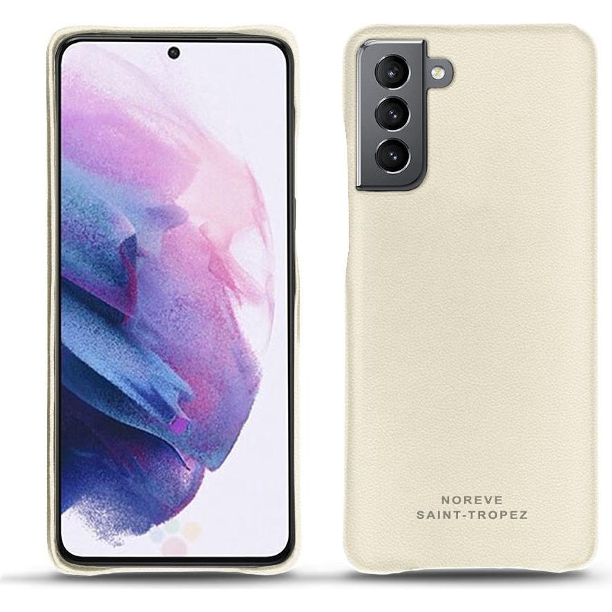 Noreve Lederschutzhülle (Samsung Galaxy S21), Smartphone Hülle, Weiss