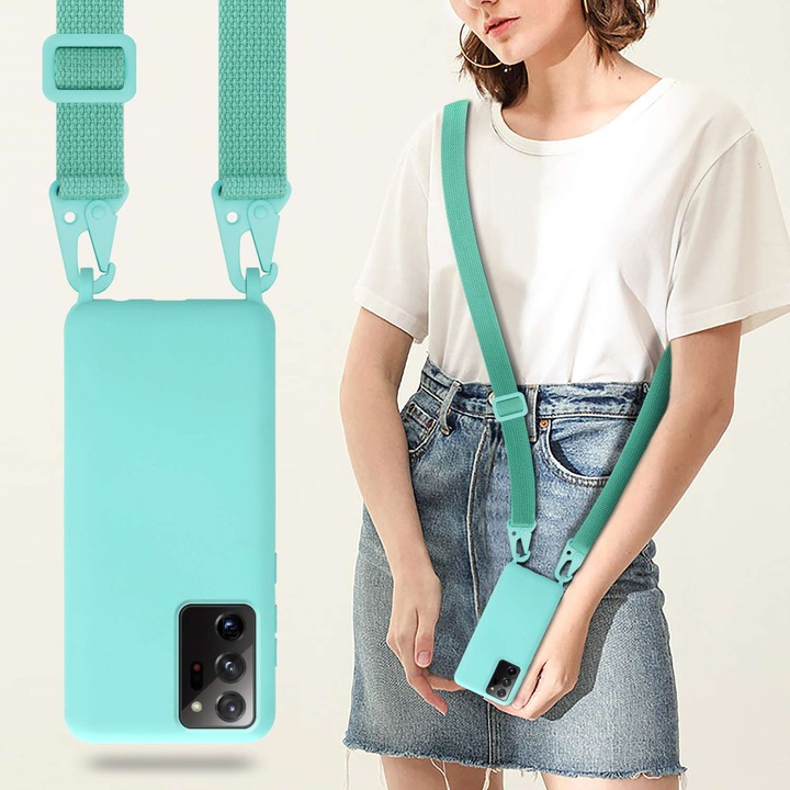 Actual product image Cadorabo TPU Cover Mobile Phone Chain Liquid (Samsung Galaxy Note 20+)