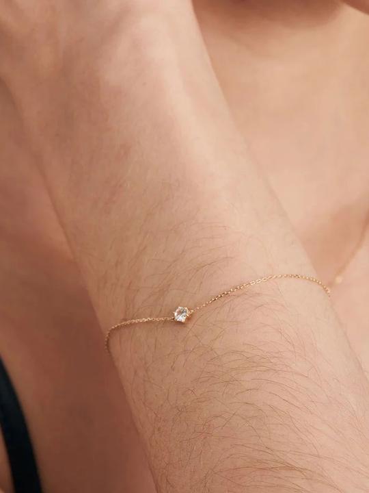 Produktbild Ania Haie BAU006-01YG White Sapphire Armband Damen Gold 14K (16.50 cm, 585er Gelbgold)