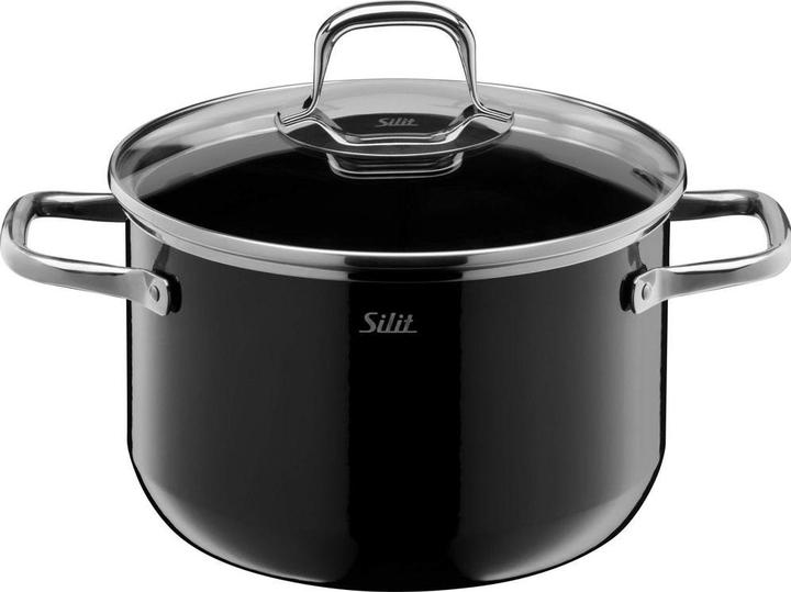 Actual product image Silit Topfset Induktion Kochtopfset 4tlg Glasdeckel Elegance Line Silargan (Pan set + pot set, Silargan, 24 x 25 cm)