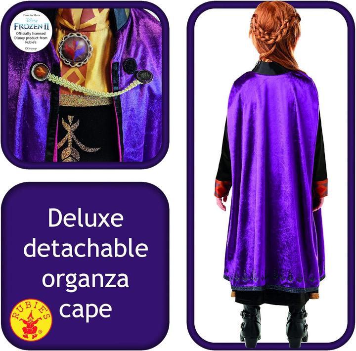 Produktbild Rubies Frozen - Die Eiskönigin 2: Anna Deluxe (140, XL)