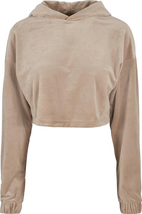 Actual product image Urban Classics Ladies Cropped Velvet Oversized Hoody (XL)