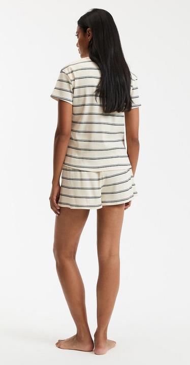 Produktbild La Redoute Collections Gestreifter Kurzpyjama aus Rippstrick (XXL)