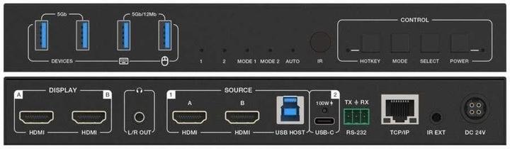 Produktbild Purelink PureTools 2x1 HDMI 2.1 Dual Screen KVM Switch - 40Gbps
