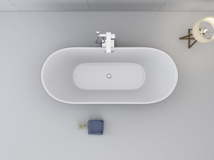 Produktbild Jet-Line Badewanne DEHLIA grau freistehend 1700x800 Bad Ausstattung (170 cm, 80 cm)