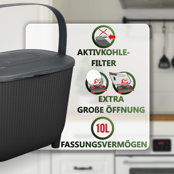 Produktbild Stimo Komposteimer 10L mit Aktivkohlefilter (10 l)