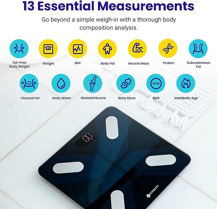 Produktbild Etekcity Bluetooth Körperfettwaage (180 kg)