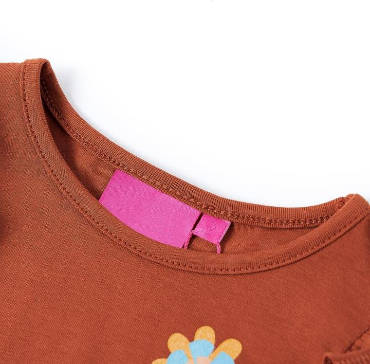 Immagine prodotto vidaXL Camicia da bambino a maniche lunghe Cognac 116,Materiale: 95 % cotone. 5 (116)