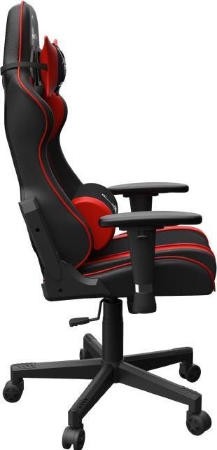 Actual product image Gembird Gaming chair SCORPION juodas mesh red skin accents