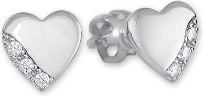 Produktbild Brilio Silver - Silver heart earrings with crystals 436 001 00544 04