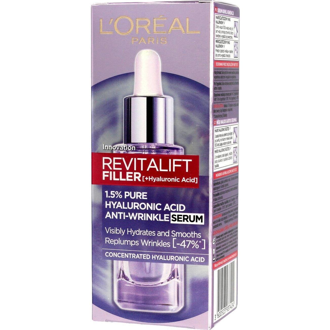 L'Oréal Paris, Gesichtsserum, L'Oréal Revitalift Filler serum with 1.5% hyaluronic acid 30ml (30 ml)