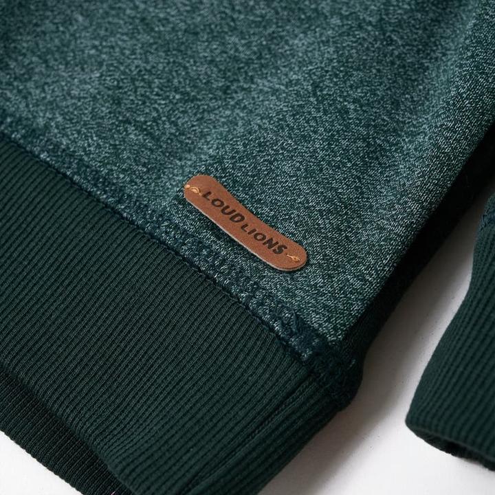 Actual product image VidaXL Children's hooded jumper dark green 140,Material: 92 (140)