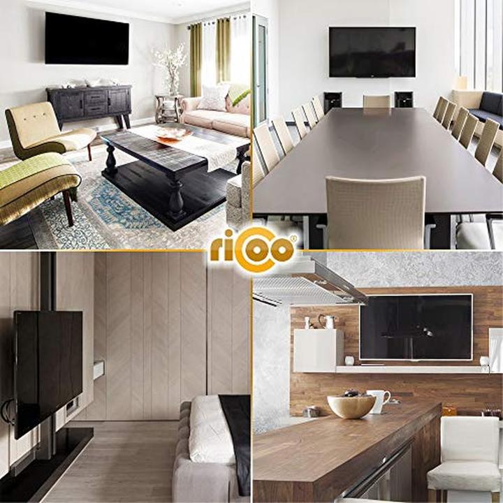 Produktbild Ricoo Universeller TV-Wandhalter schwenk- und neigbar mit VESA 400x400 mm (Wand, 65", 45 kg)