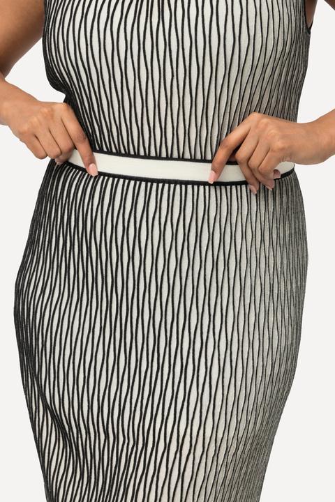 Actual product image Ulla Popken Textured Wool Blend Elastic Waist Skirt (54)