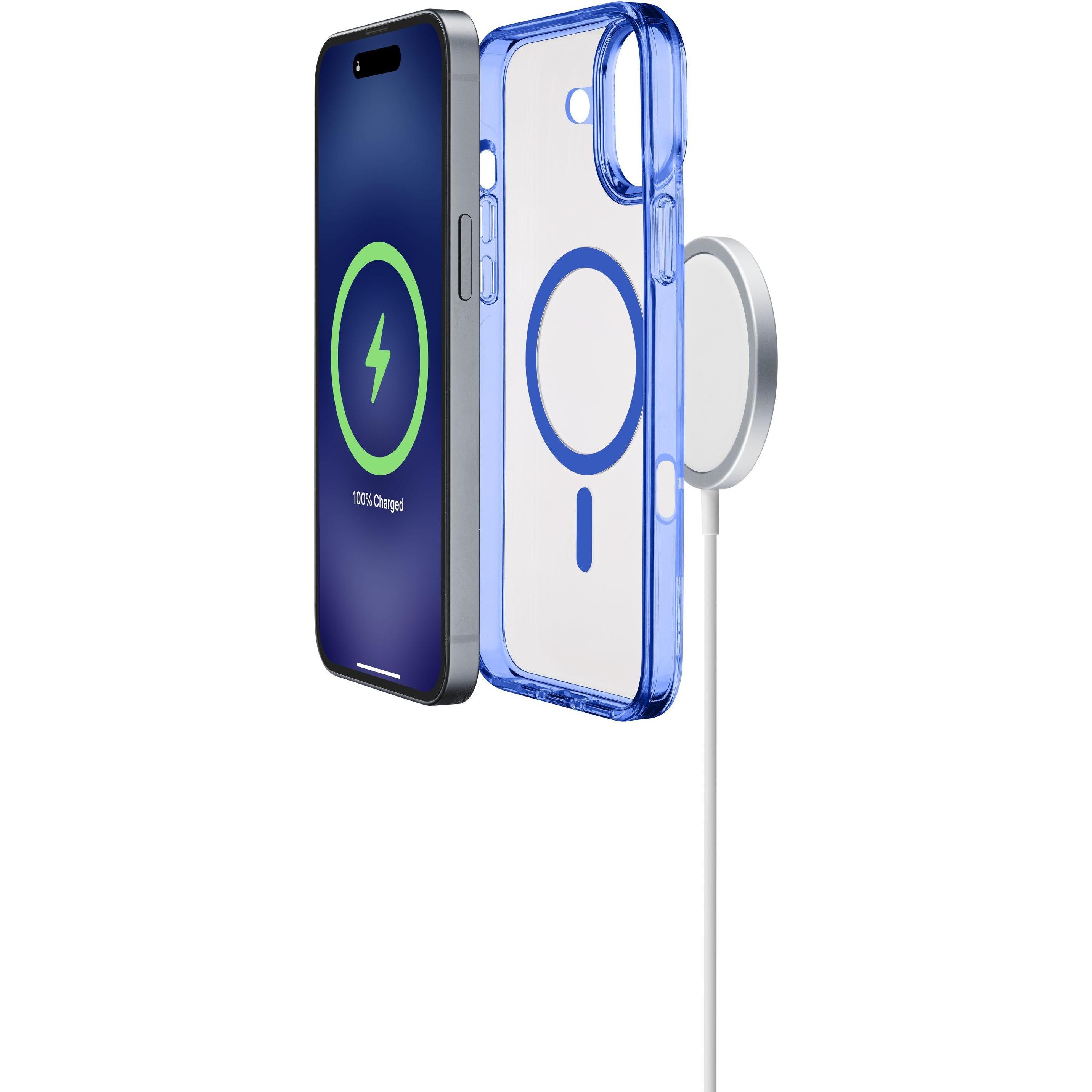 Cellularline Iconic MAG MagSafe Case (Apple iPhone 16), Smartphone Hülle, Blau