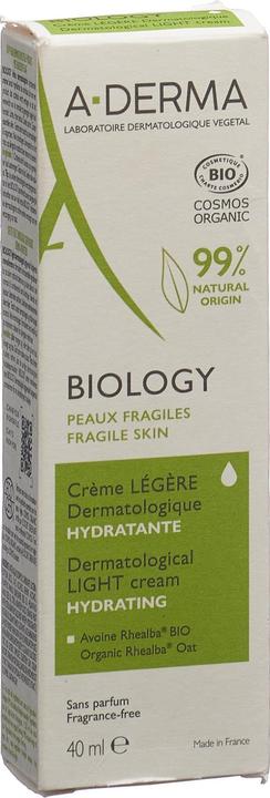 A-Derma BIOLOGY Light Cream Cream (40 ml, 24h cream)