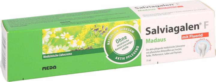 Immagine prodotto Meda Pharma Salviagalen F Madaus Dentifricio al fluoro, 75 ml Dentifricio (75 ml)