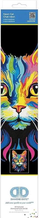Actual product image Diamond Dotz Diamond Painting Neon Katze
