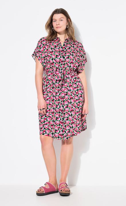 Produktbild Studio Untold Hemdblusen-Midikleid, Fruits-Print, Bindegürtel (50, 52)