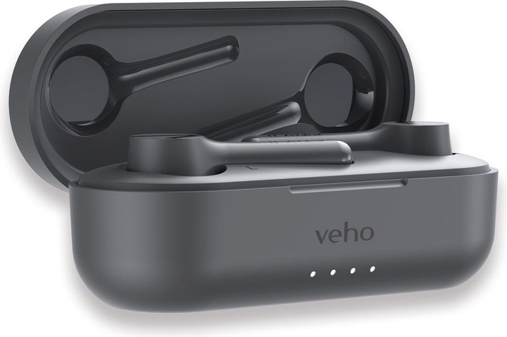 Actual product image veho STIX II True Wireless Earphones - Platinum Grey (ANC, 5 h, Wireless)