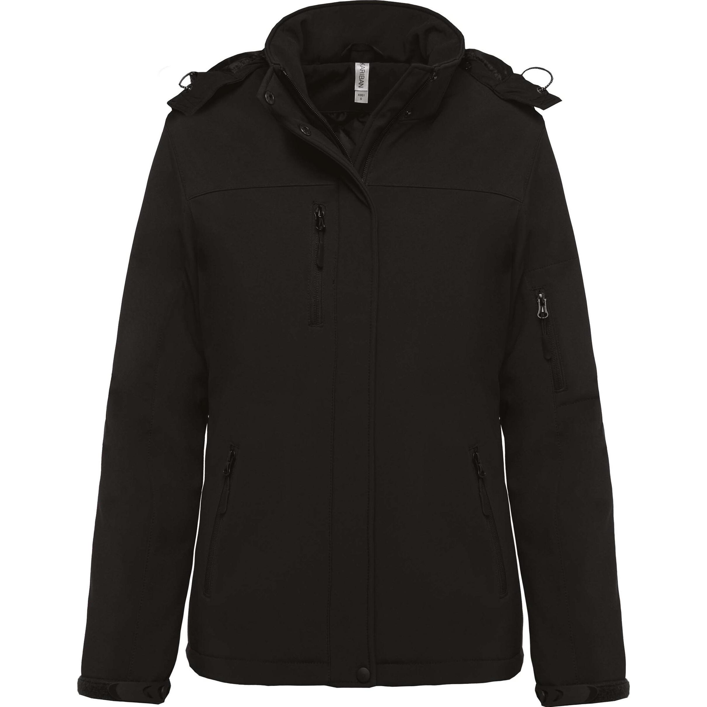 Kariban, Damen, Jacke, Softshell (XL), Schwarz, XL