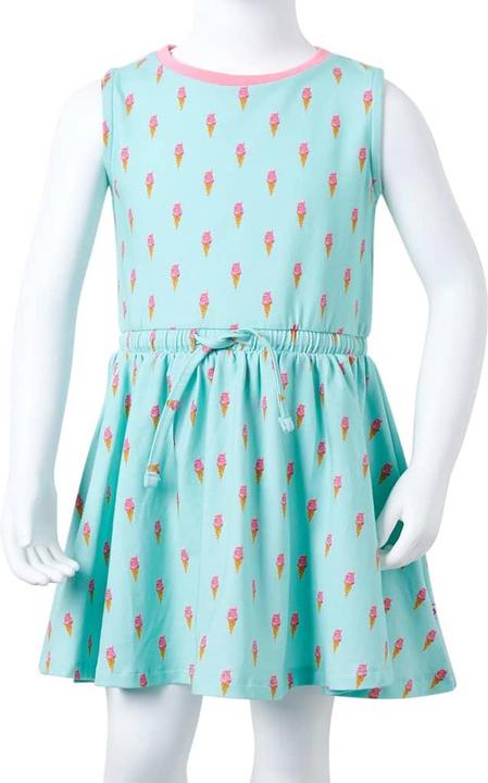Produktbild VidaXL Kinderkleid mit Kordelzug Helles Minzgrün 104,Material (104)