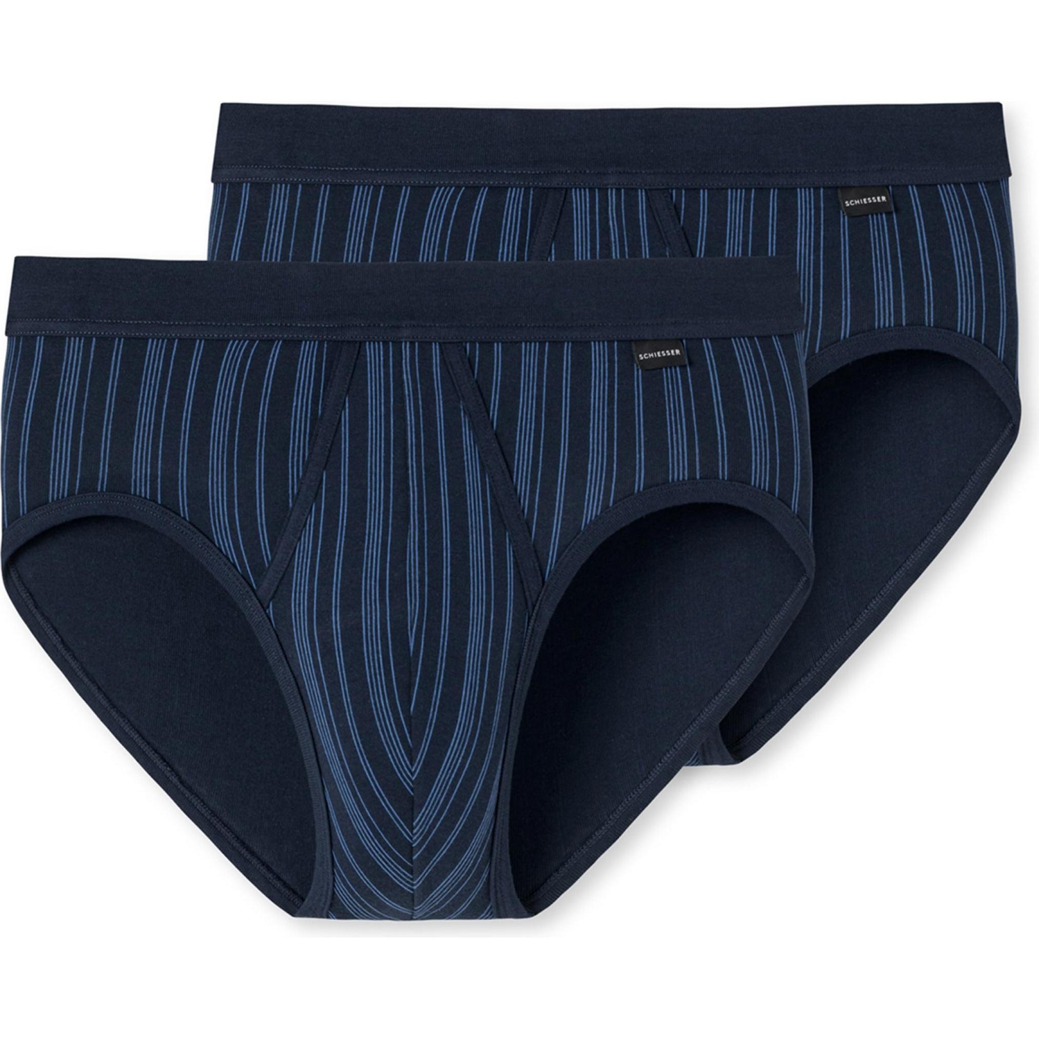 Schiesser, Herren, Unterhosen, Slips, Blau, (4XL, 2er Pack)