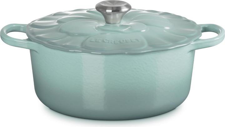 Produktbild Le Creuset Bräter SIGNATURE Blume 26cm/2l Sea Salt (Gusseisen, 26 x 16.40 cm)