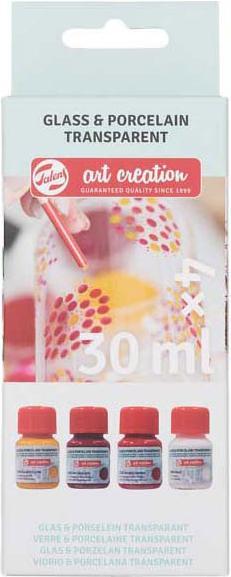 Actual product image Royal Talens Glass & Porcelain Transparent set Pink Frost | 4 x 30 ml (120 ml)
