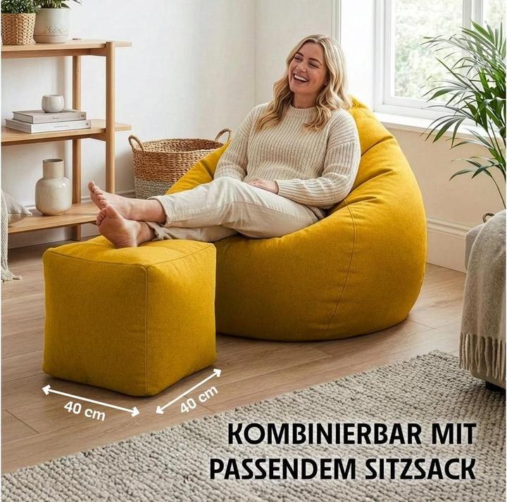 Produktbild Urbanara Hocker Basic-Comfort 85 l, Senfgelb