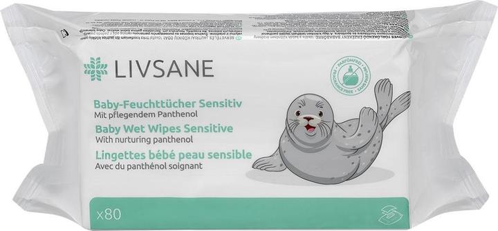 Actual product image Livsane Baby wipes Sensitive (80 pcs.)