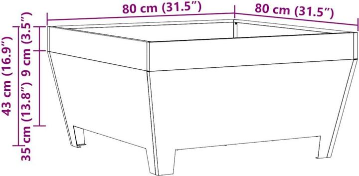 Produktbild vidaXL Feuerplatzabdeckung (80 cm)