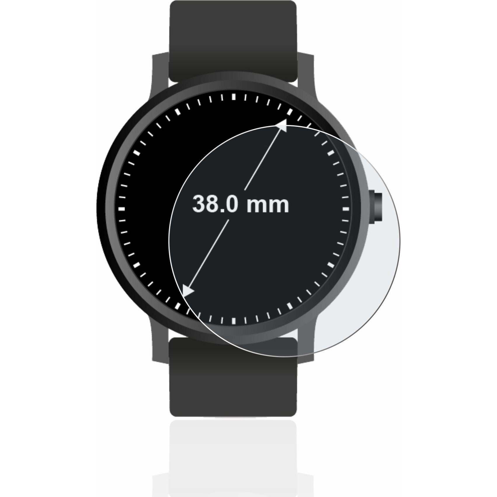 Thumbnail - upscreen Reflection Shield Displayschutz Matt, Smartwatch Schutzfolie, Grau