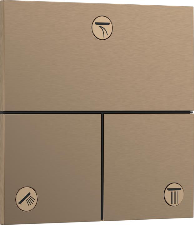 Actual product image hansgrohe ShowerSelect Comfort E valve, concealed, 3 consumers, square rosette, 15573