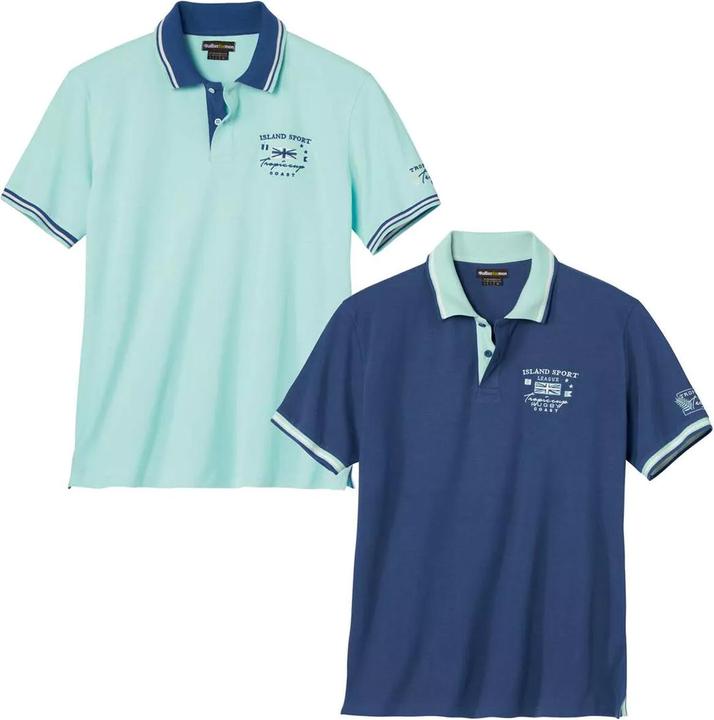 Produktbild Atlas For Men Nautical Poloshirt (2erPack) (XL)