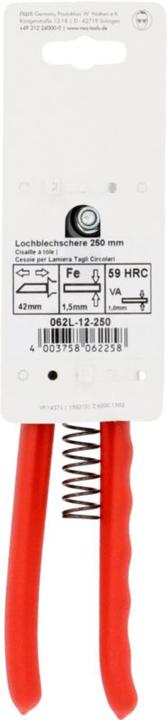 Actual product image NWS Perforated plate shears (250 mm)