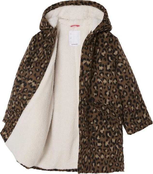 Immagine prodotto Vertbaudet Mädchen Leoparden-Mantel mit Kapuze aus Wollmix (140)
