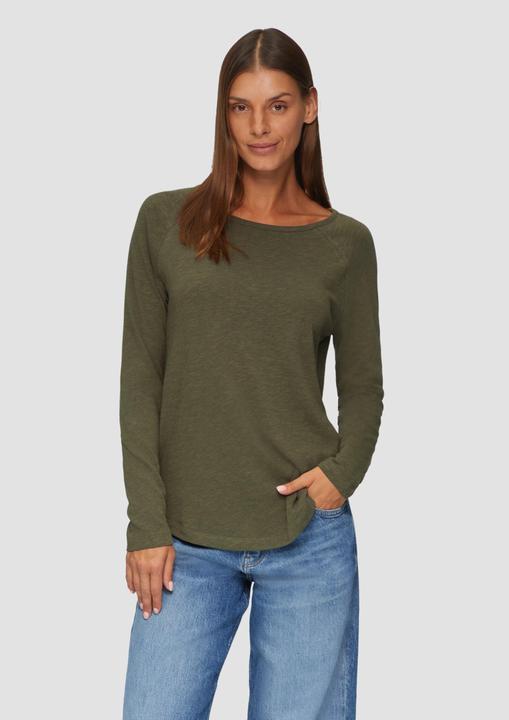 Actual product image S.Oliver T-Shirt Langarmshirt mit Flammgarnstruktur und Raglanärmeln (40)