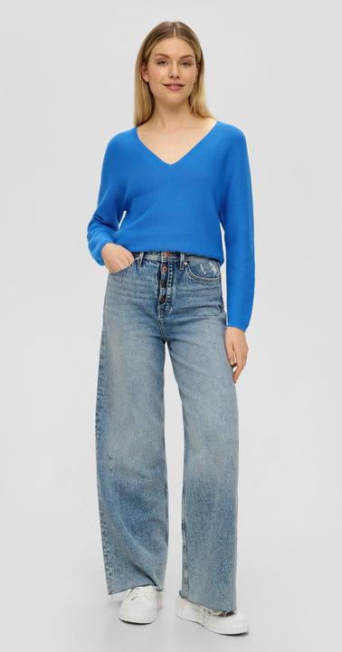 Produktbild s.Oliver Strickpullover Pullover mit V-Ausschnitt (46)