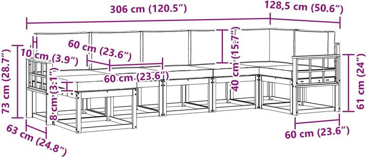 Produktbild vidaXL Outdoor-Sofa