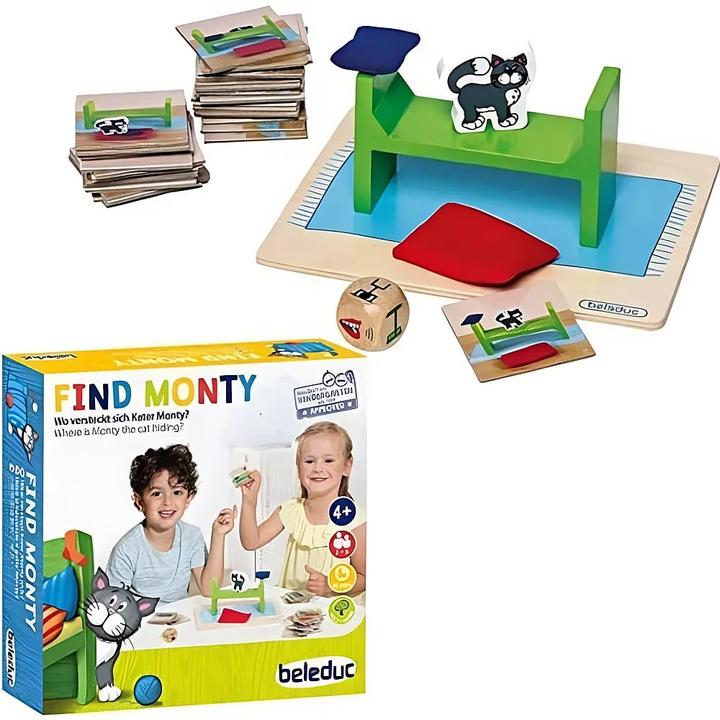 Produktbild Beleduc Monty finden (Chinesisch, Deutsch, Englisch, Französisch, Italienisch, Niederländisch, Spanisch, 2 - 5 Spieler)