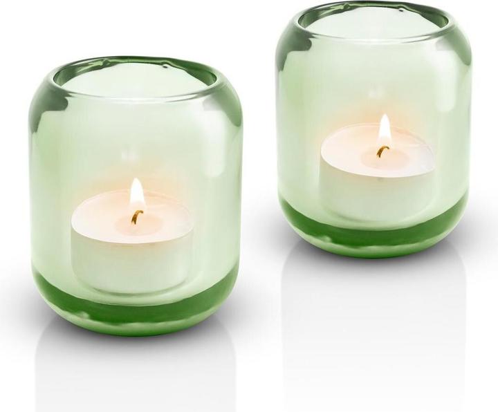 Produktbild Eva Solo Teelichthalter Jade 2 Stück, Hellgrün (9 x 7 x 14.5 cm)