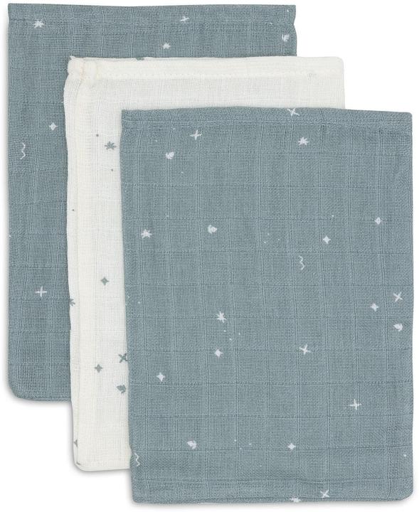 Jollein Baby flannel set of 3 15 x 20 cm, Sea Green Green/White