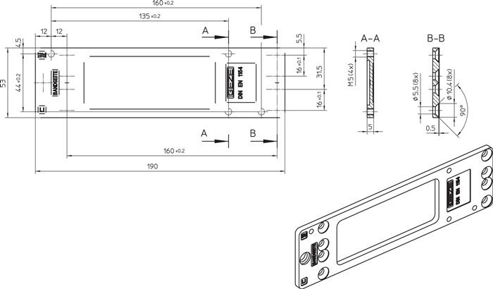 Produktbild Geze Montageplatte zu Türschliesser TS 2000 NV (Indoor)