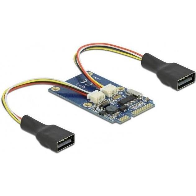 Thumbnail - Delock Mini-PCI-Express zu 2x USB Adapter, Kontrollerkarte
