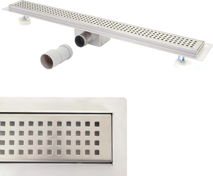 Produktbild Swisshandel24 Duschrinne 110cm Bodenablauf Abflussrinne Duschablauf, Edelstahl Siphon 50-120cm - 51207 (1140 mm)