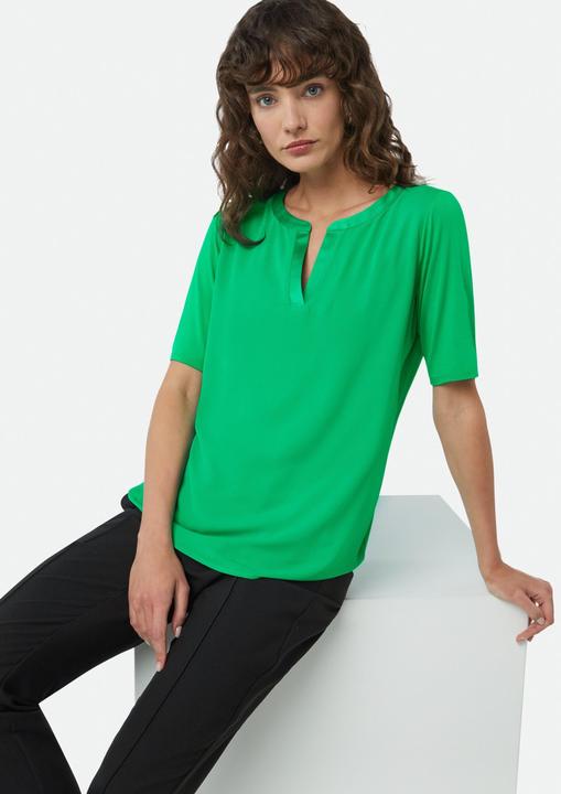 Produktbild Comma T-Shirt Viskose-Shirt mit Satinblende im Fabricmix (34)